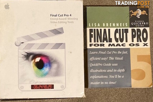 Final Cut Pro 4 video editing - all disks - plus Visual QUICKPRO Guide Book