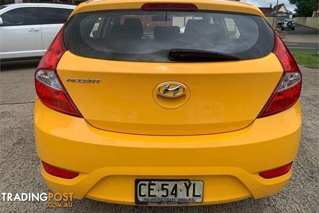 2015 HYUNDAI ACCENT ACTIVE RB3 HATCHBACK