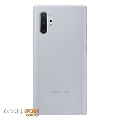 Samsung Galaxy Note 10+ Plus Leather Back Cover - Grey