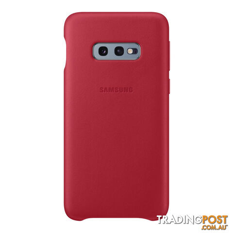 Samsung Galaxy S10e Leather Back Cover - Red
