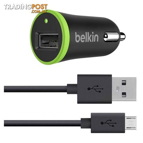 Belkin 2.1A USB Car Charger with Micro USB Cable - Black