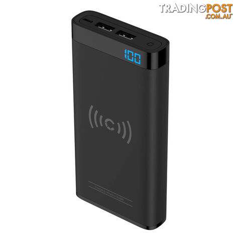 Cygnett ChargeUp Swift 10W 10000mAh Wireless Power Bank w/USB-A Port - Black
