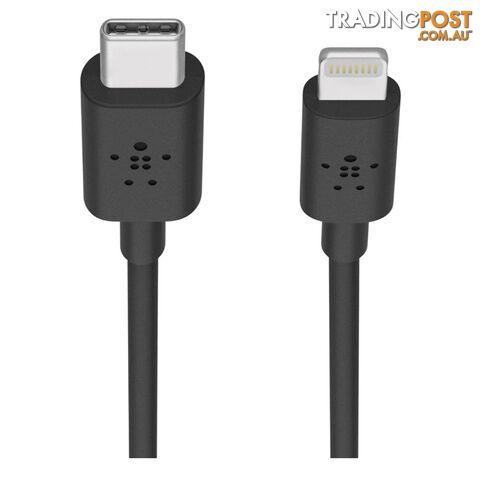 Belkin BoostCharge USB-C Cable with Lighting Connector - Black