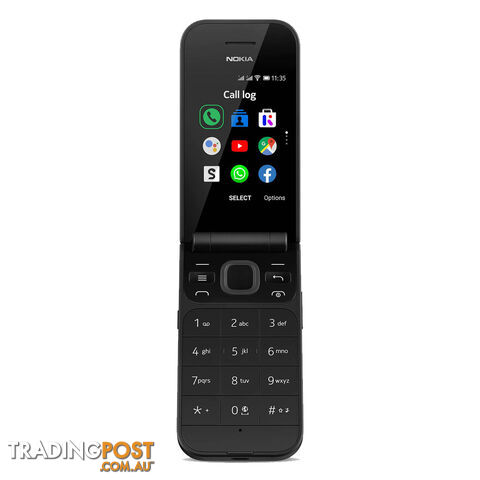 Nokia 2720 (4G/LTE, Flip Phone) - Black