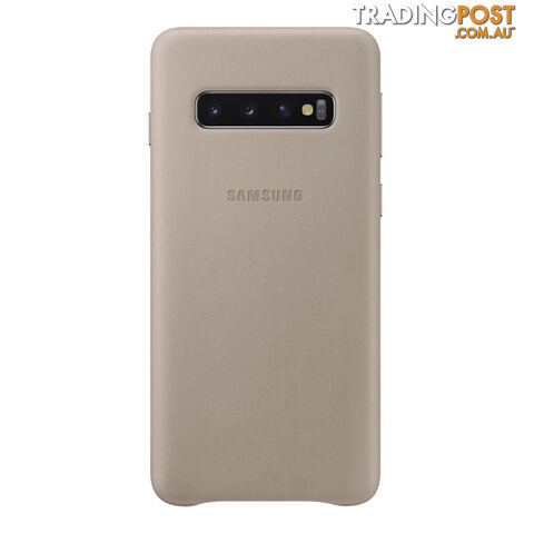 Samsung Galaxy S10 Leather Back Cover - Grey