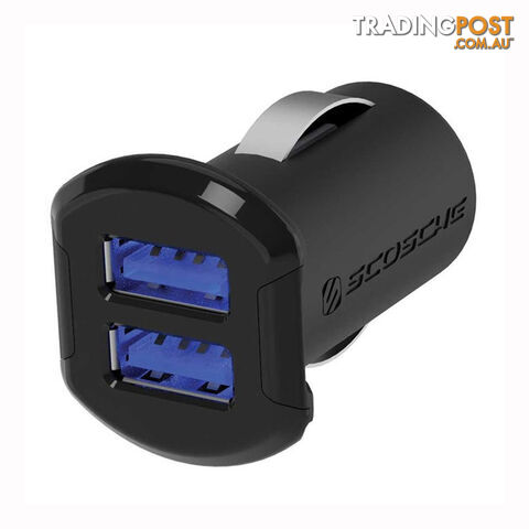 Scosche Dual 2 Ports 12W USB Car Charger - USBC242M - Black - 033991041752