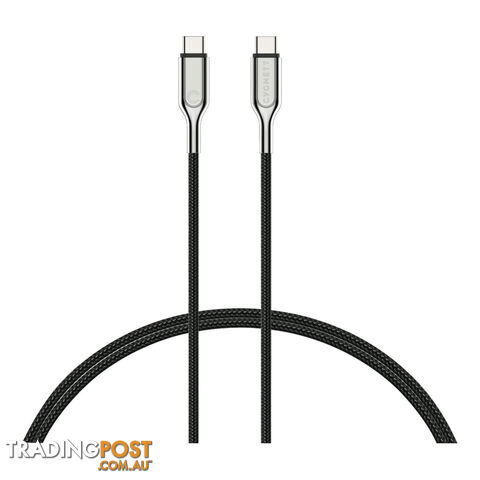 Cygnett Armoured USB 2.0 1m Braided USB-C to USB-C Cable - Black