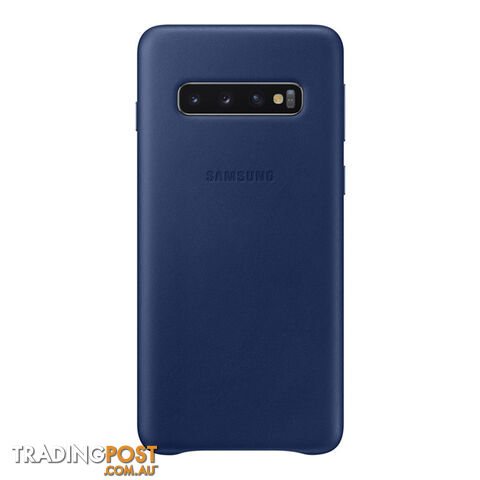 Samsung Galaxy S10 Leather Back Cover - Navy