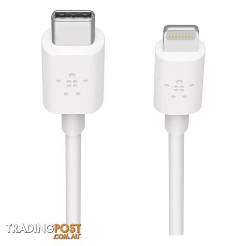 Belkin BoostCharge USB-C Cable with Lighting Connector - White
