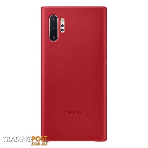 Samsung Galaxy Note 10+ Plus Leather Back Cover - Red