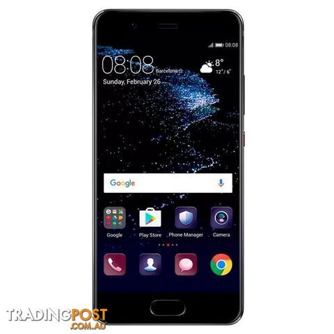 Huawei P10 (5.1", 20MP, 64GB/4GB Opt) - Black MPN: VTR-L09