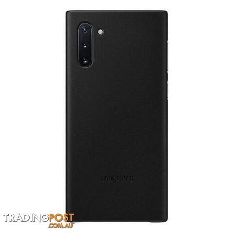 Samsung Galaxy Note 10 Leather Back Cover - Black
