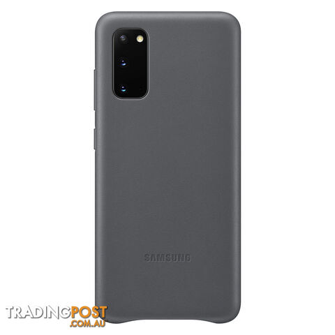 Samsung Galaxy S20 Leather Cover - Grey