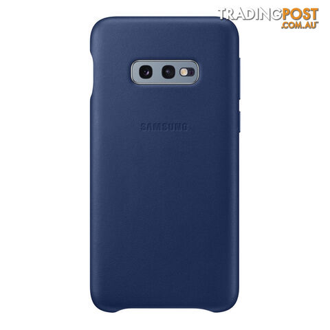 Samsung Galaxy S10e Leather Back Cover - Navy