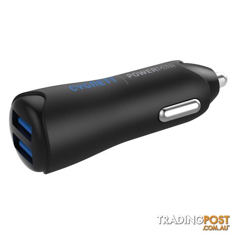 Cygnett PowerMini 4.8A Dual USB Car Charger - Black