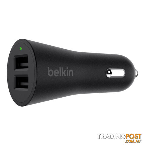 Belkin 24W Boostup 2-Port Car Charger - Black