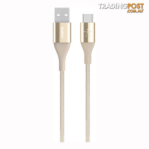 Belkin DuraTek+ Type-C to USB A Cable 1.2m - Gold MPN: F2CU059bt04-GLD