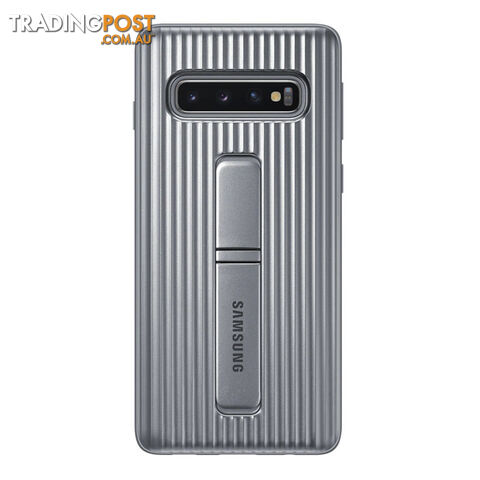 Samsung Galaxy S10 Protective Standing Cover - Silver