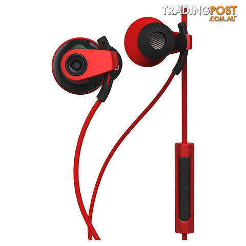 BlueAnt Pump Boost Wired HD Audio Sportbuds - Red