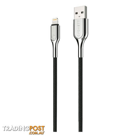 Cygnett Armoured 1M Braided Lightning to USB-A Cable - Black - CY2669PCCAL - Black - 848116021058