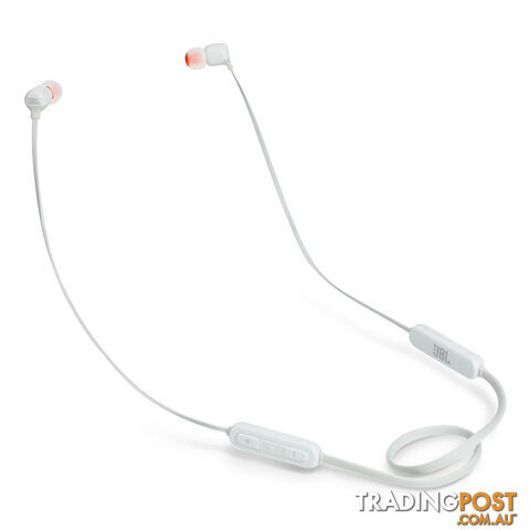 JBL Tune 110BT Wireless In-Ear Headphones with Remote Control - White - JBLT110BTWHT - White - 6925281928062