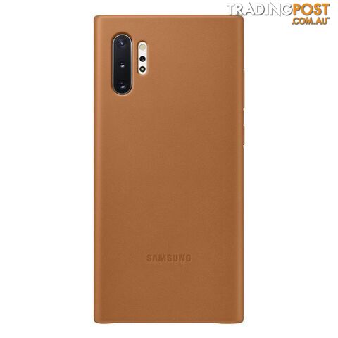 Samsung Galaxy Note 10+ Plus Leather Back Cover - Brown - EF-VN975LAEGWW - Brown - 8806090027673
