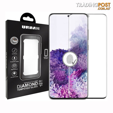 Urban Diamond Tempered Glass Screen Protector For Samsung S20 - GLASSGS20DIABLK - Black - 9017236607362