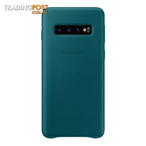 Samsung Galaxy S10 Leather Back Cover - Green