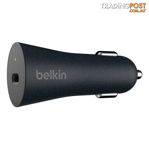 Belkin BoostCharge USB-C Car Charger with Cable - Black