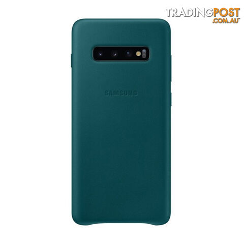 Samsung Galaxy S10+ Plus Leather Back Cover - Green