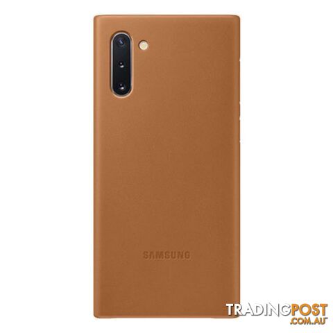 Samsung Galaxy Note 10 Leather Back Cover - Brown