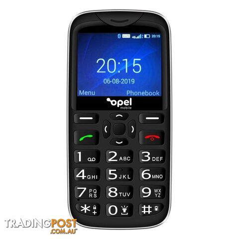 Opel Mobile BigButton X (4G/LTE, Keypad) - Black - OMBBX19B - Black -...