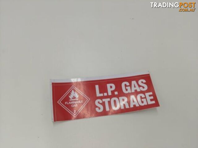 LP Gas Storage Sticker