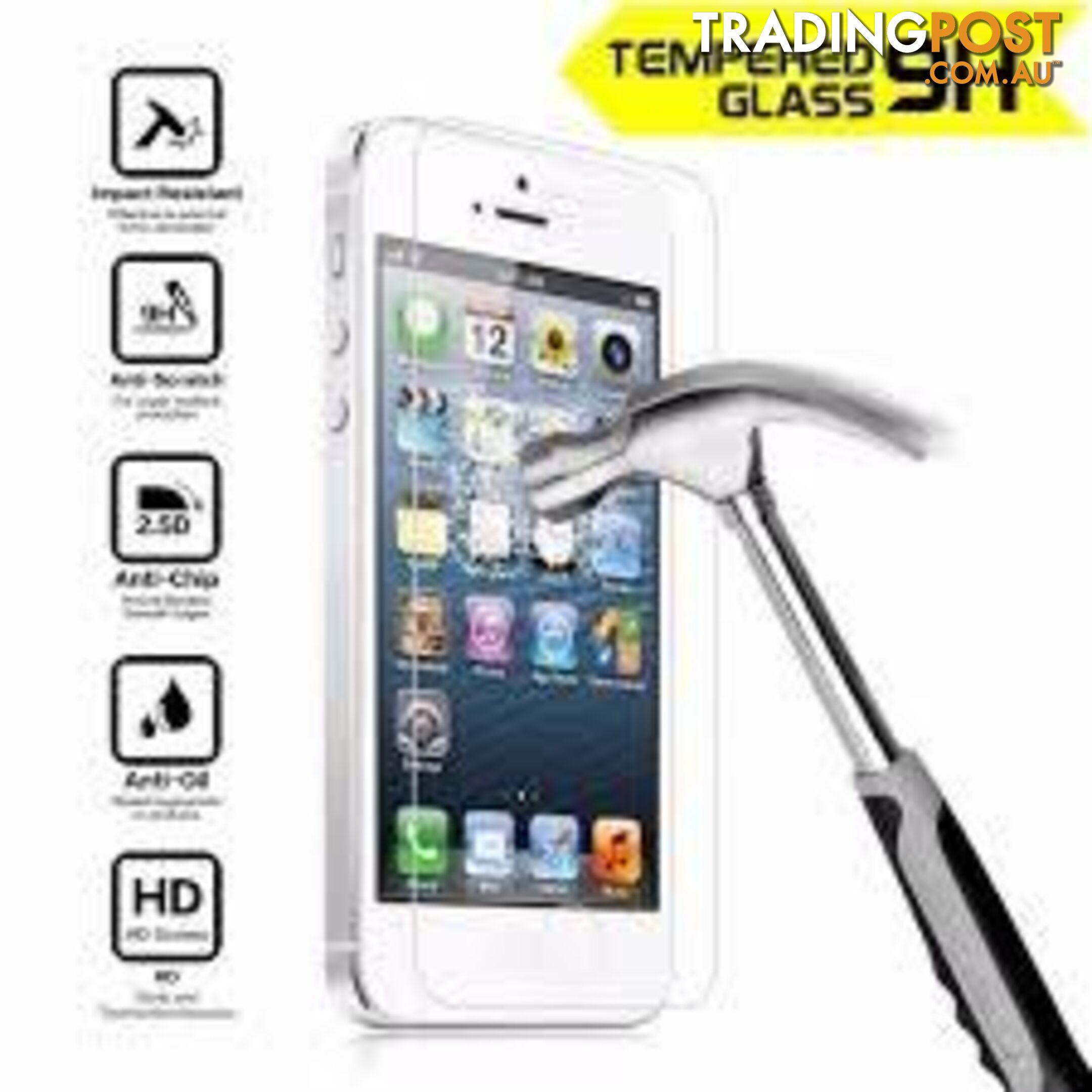iPhone Premium Tempered Glass Screen Protector - 5BD659 - Tempered Glass