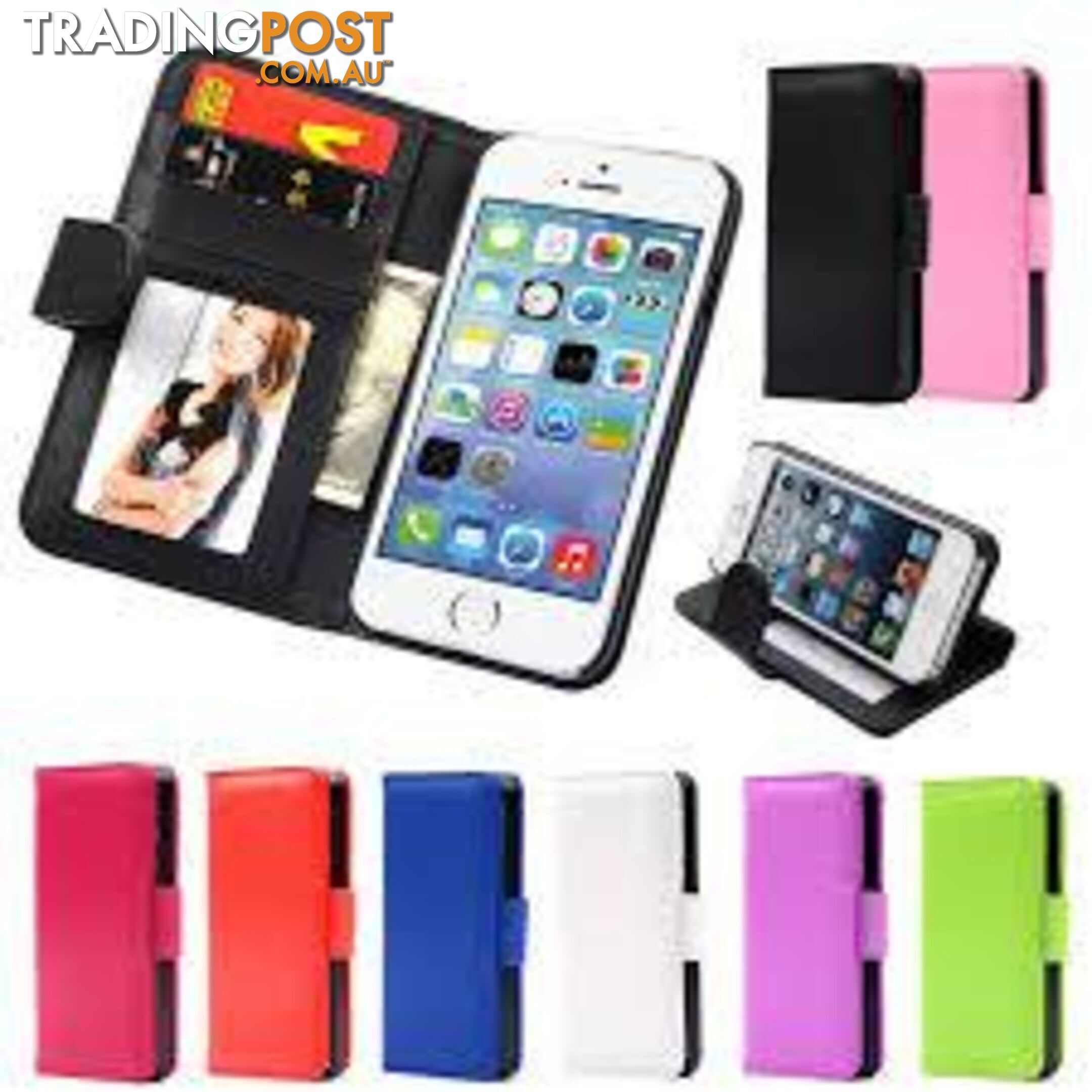 Apple iPhone Wallet Style Case - 7C2C3D - Cases