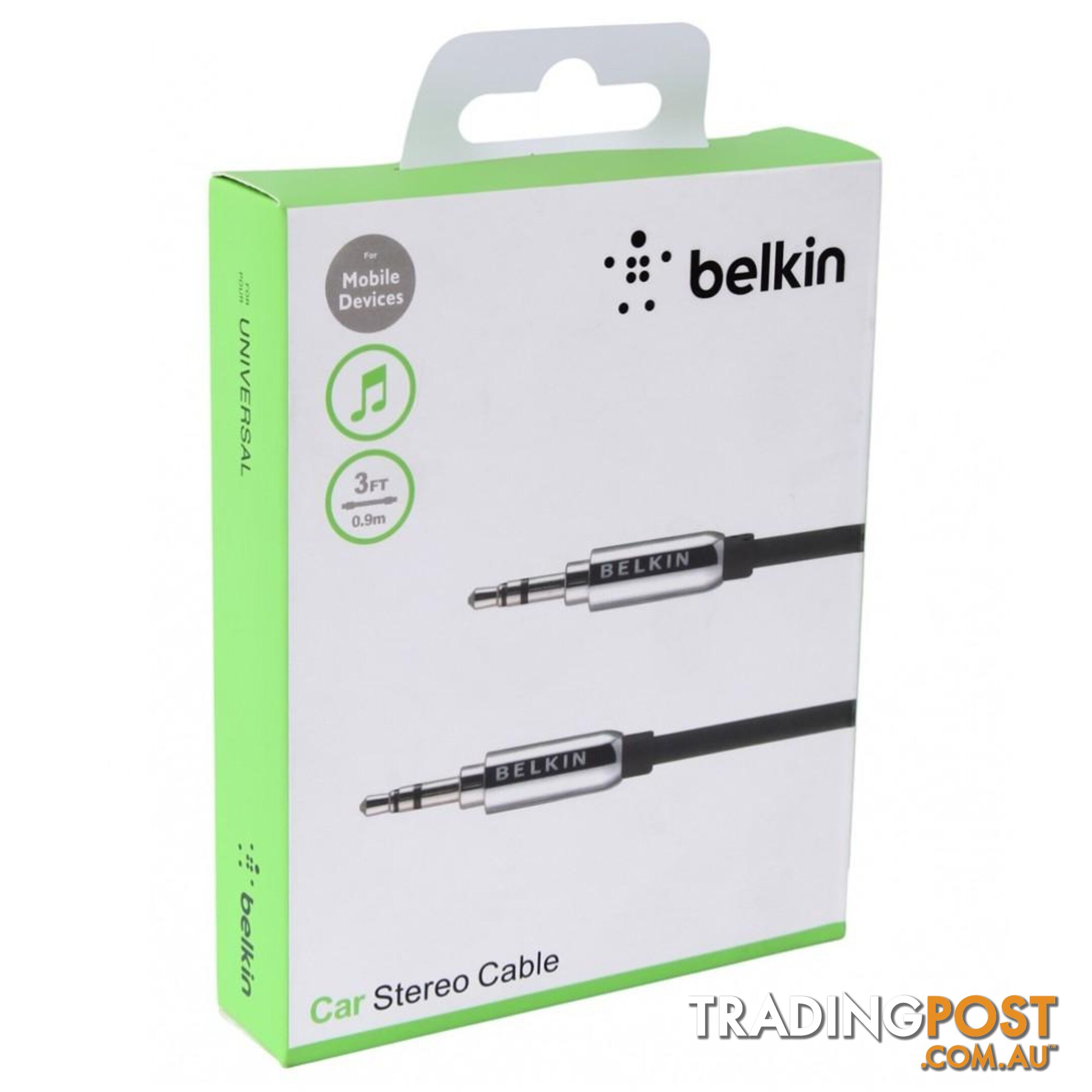 Belkin - 0.9M Car Stereo Cable - 123456907 - Headphones & Sound