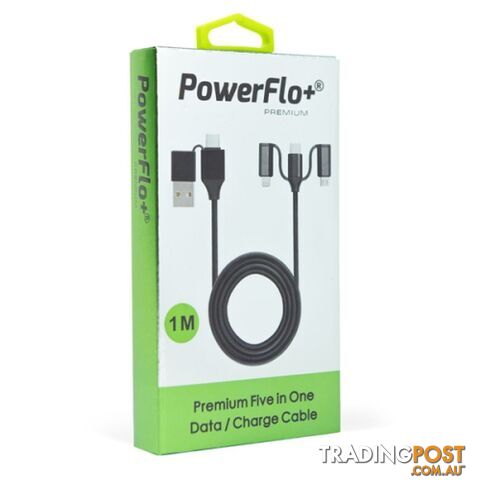 Powerflo+ Premium Five in one Data/Charge Cable - 1001092 - Cables