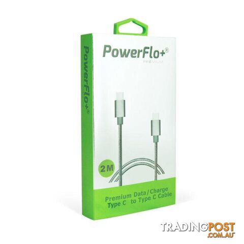 Powerflo+ Premium Spring Rev. USB Type-C 2M Cable - 1001070 - Cables