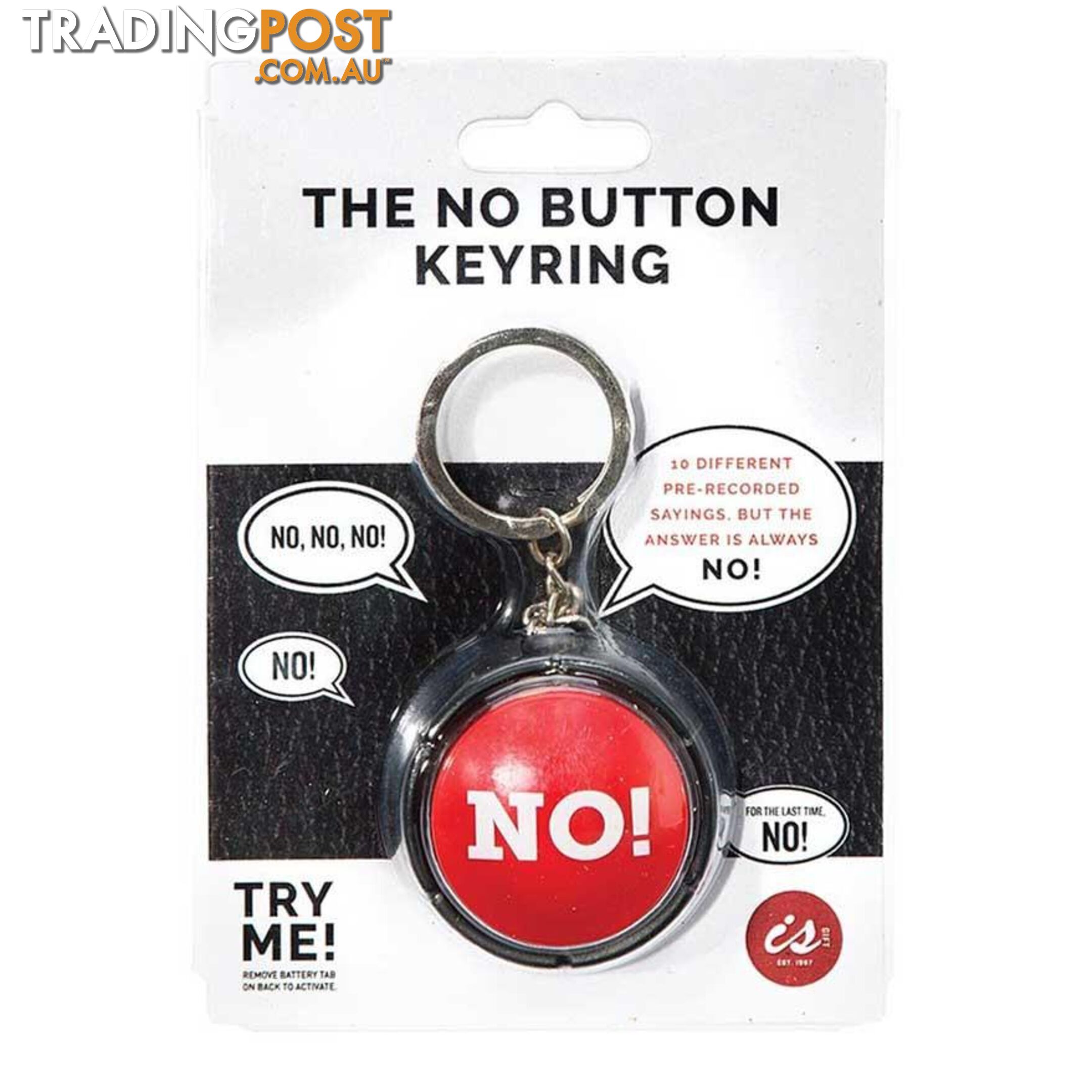 The NO Button Key-ring - 100299 - Accessories