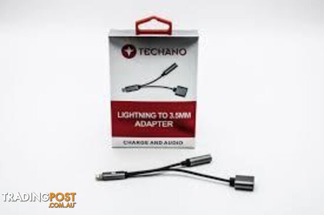 Techano Lightning Cable 3.5mm Adaptor - 6FA16C - Headphones & Sound