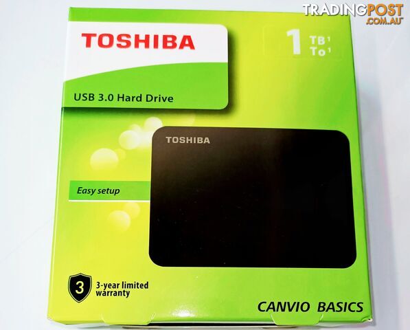 Toshiba USB 3.0 1TB Hard Drive - 1001811 - External Storage Device