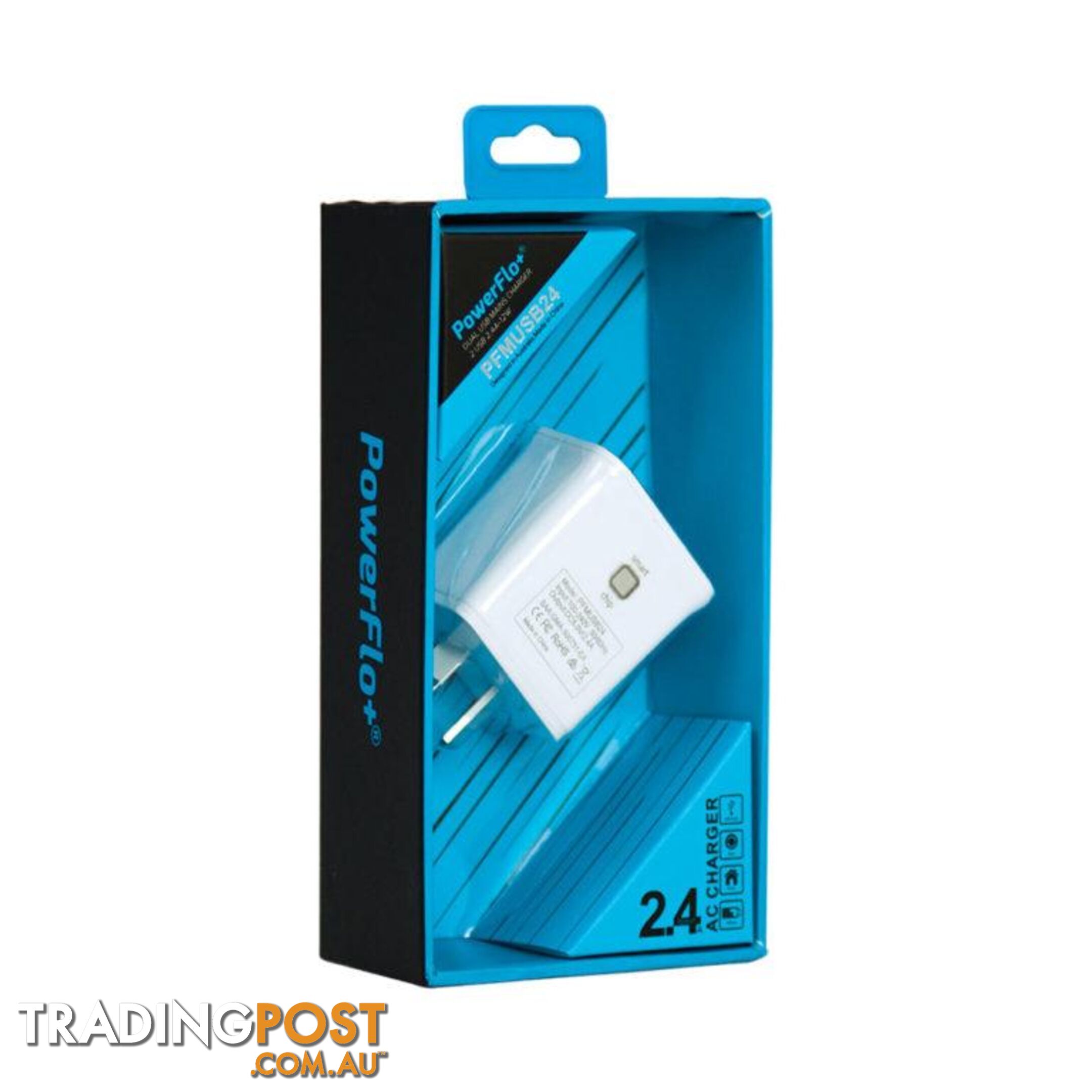 Powerflo+ Dual USB Wall Plug 2.4A - 1001047 - Charging & Power