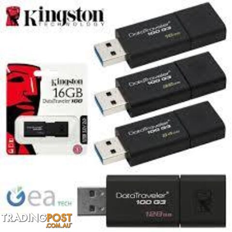 Kingston USB Drive - DT100G3-128GB - External Storage Device