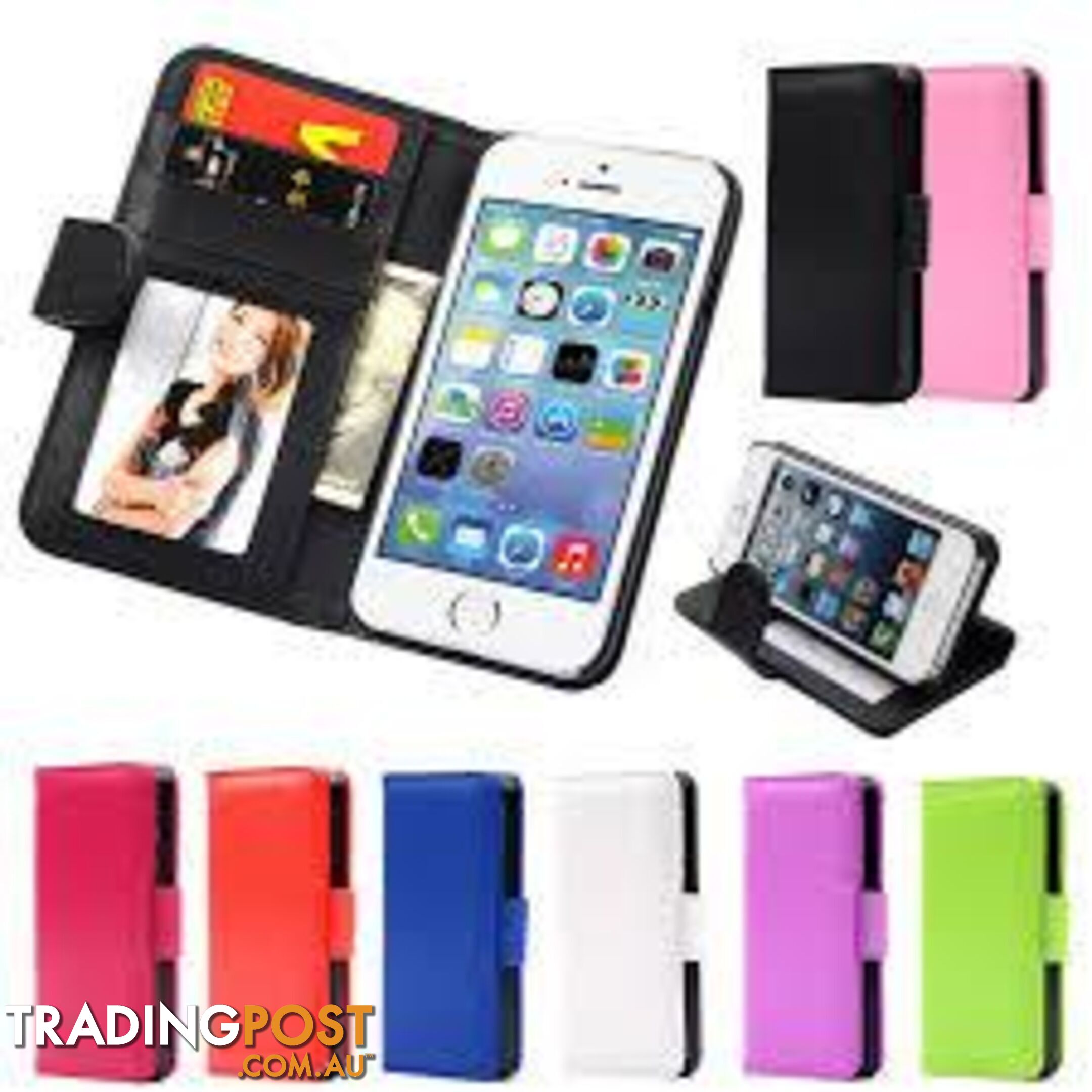 Apple iPhone Wallet Style Case - C6FDD5 - Cases