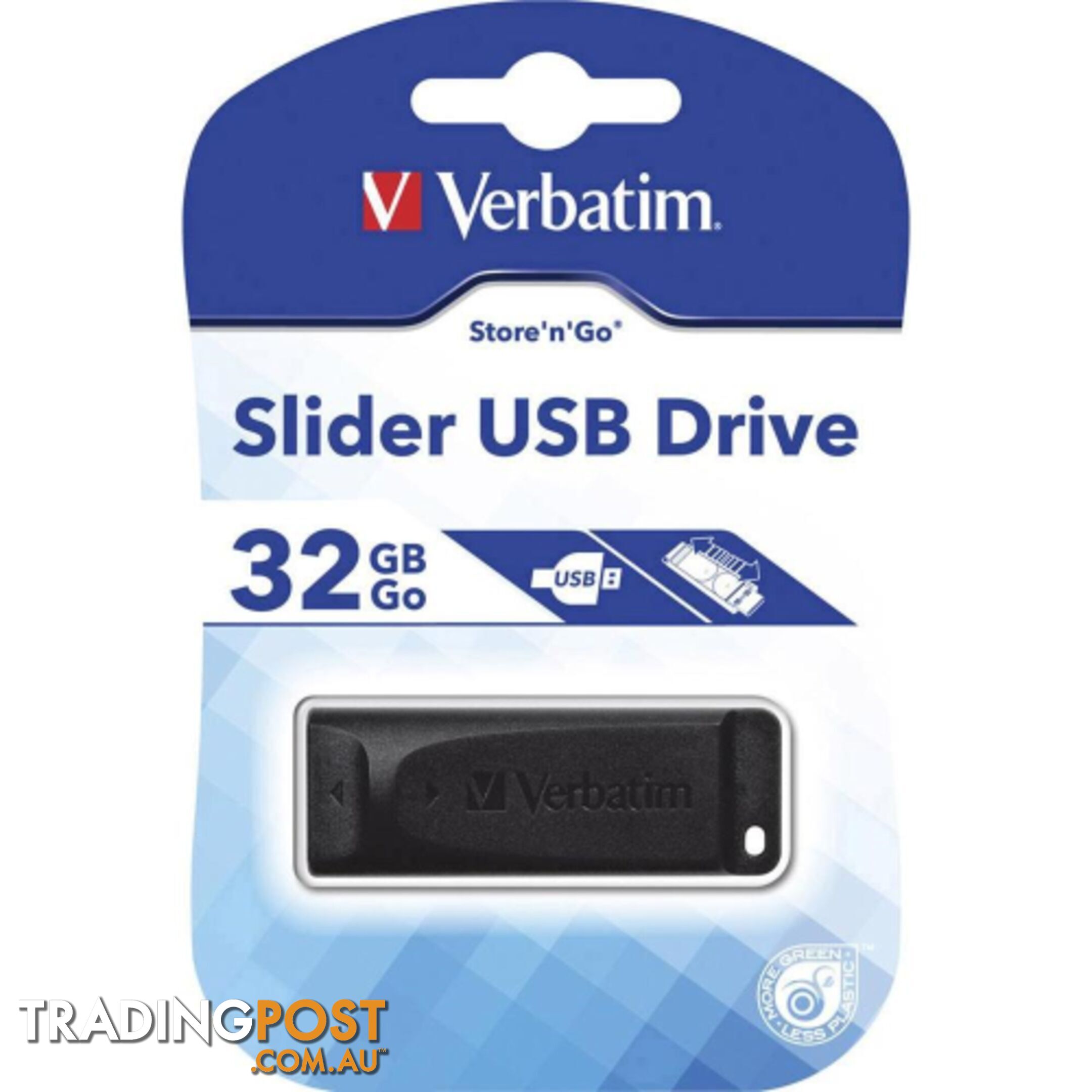 Verbatim 32GB Slider USB 2.0 - 1001564 - Computer Accessories