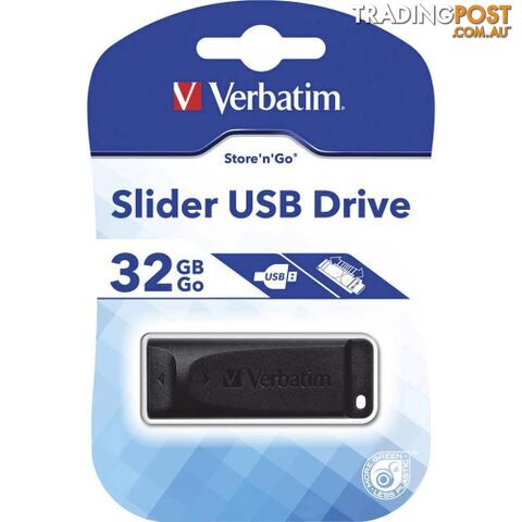 Verbatim 32GB Slider USB 2.0 - 1001564 - Computer Accessories