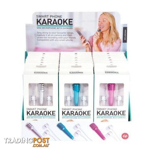 Smart Phone Karaoke Mini Microphone With Earbuds - 66E8A5 - Headphones & Sound