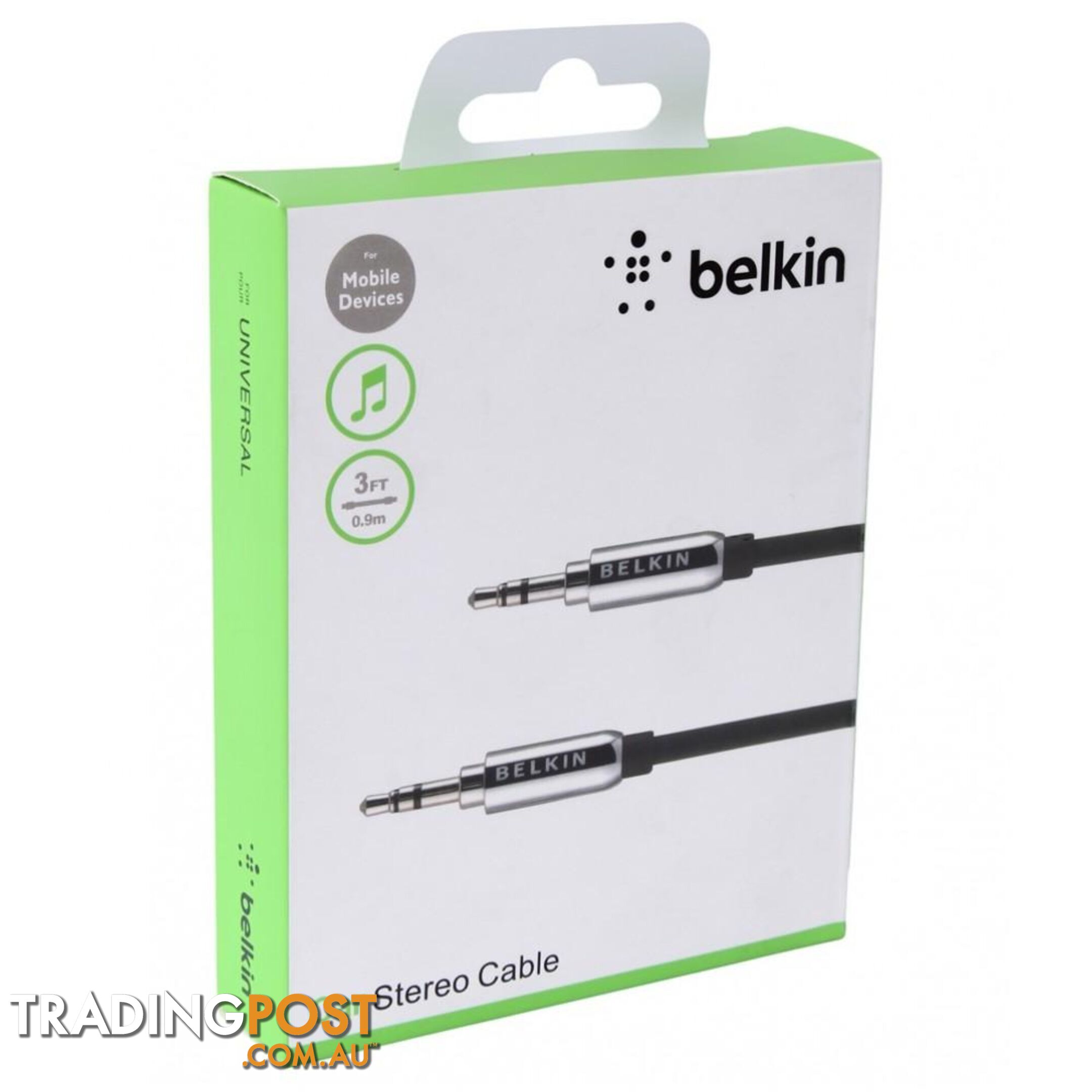 Belkin - 0.9M Car Stereo Cable - 123456911 - Headphones & Sound