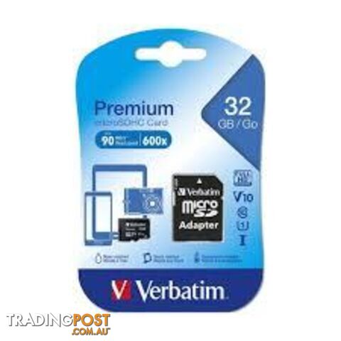 Verbatim Premium Micro SD Card - 1001331 - External Storage Device