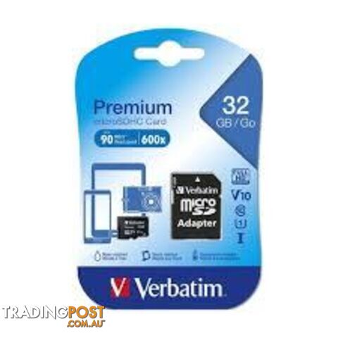 Verbatim Premium Micro SD Card - 1001331 - External Storage Device